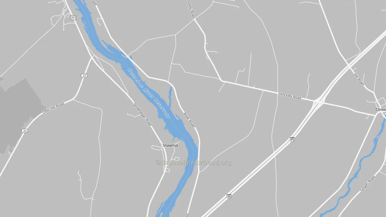 Transit Grade map of Shawmut, ME