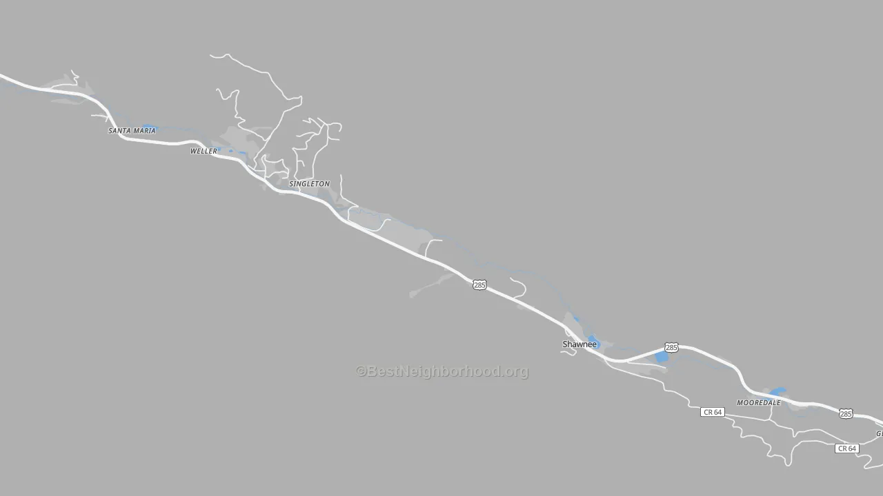 Transit Grade map of Shawnee, CO