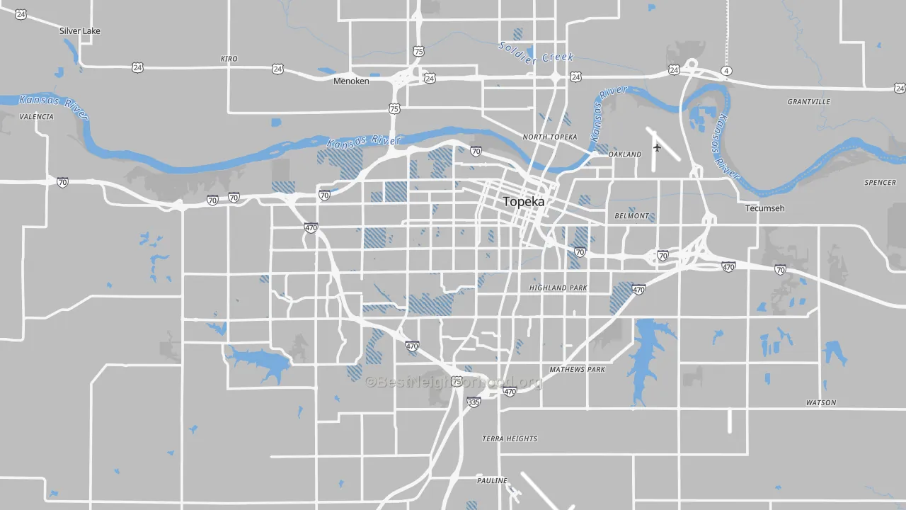 Transit Grade map of Shawnee County, KS