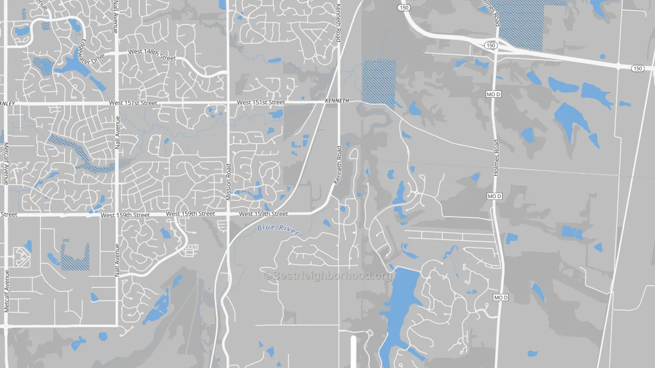 Transit Grade map of Shawnee Mission, KS
