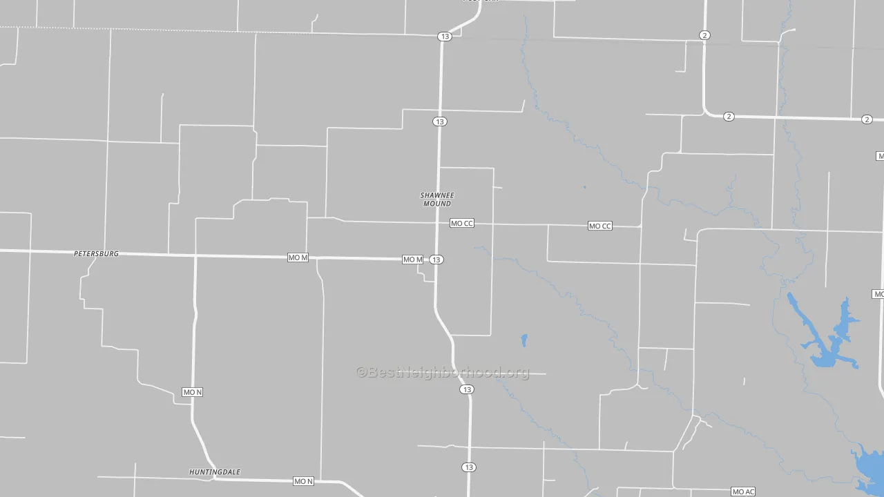 Transit Grade map of Shawnee Mound, MO