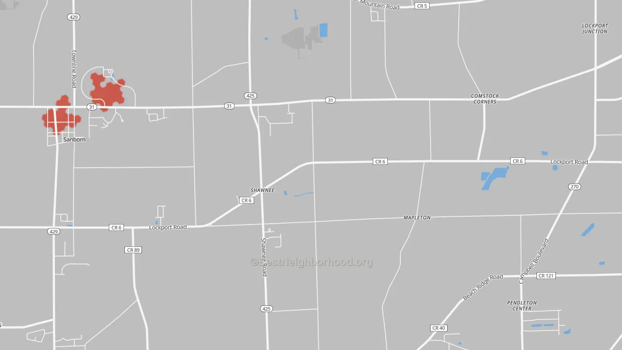 Transit Grade map of Shawnee, NY