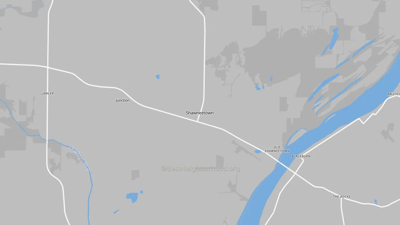 Transit Grade map of Shawneetown, IL