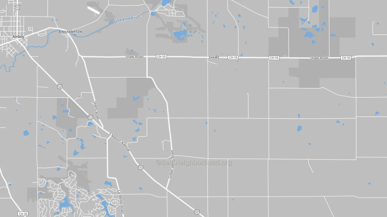 Transit Grade map of Shaws, IL