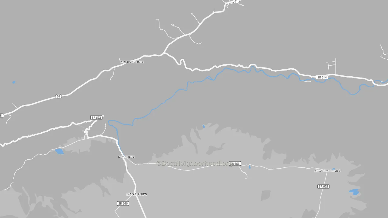 Transit Grade map of Shawver Mill, VA