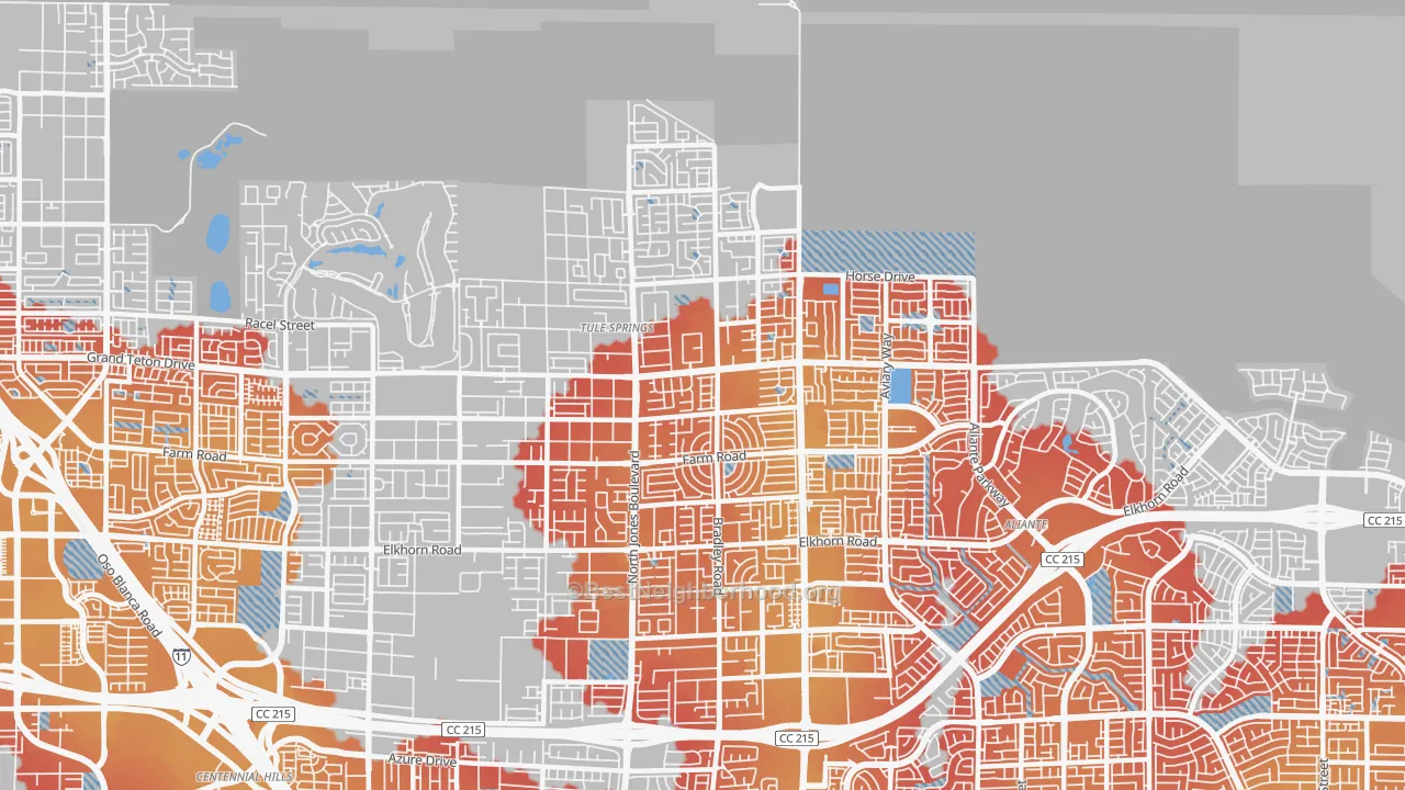 Transit Grade map of Sheep Mountain, Las Vegas, NV