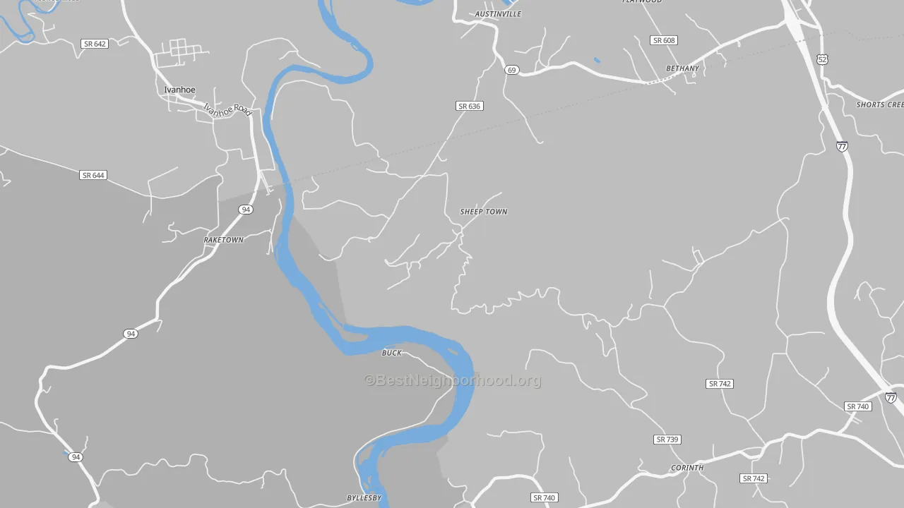 Transit Grade map of Sheep Town, VA