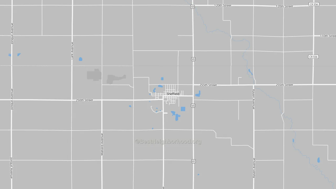 Transit Grade map of Sheffield, IA