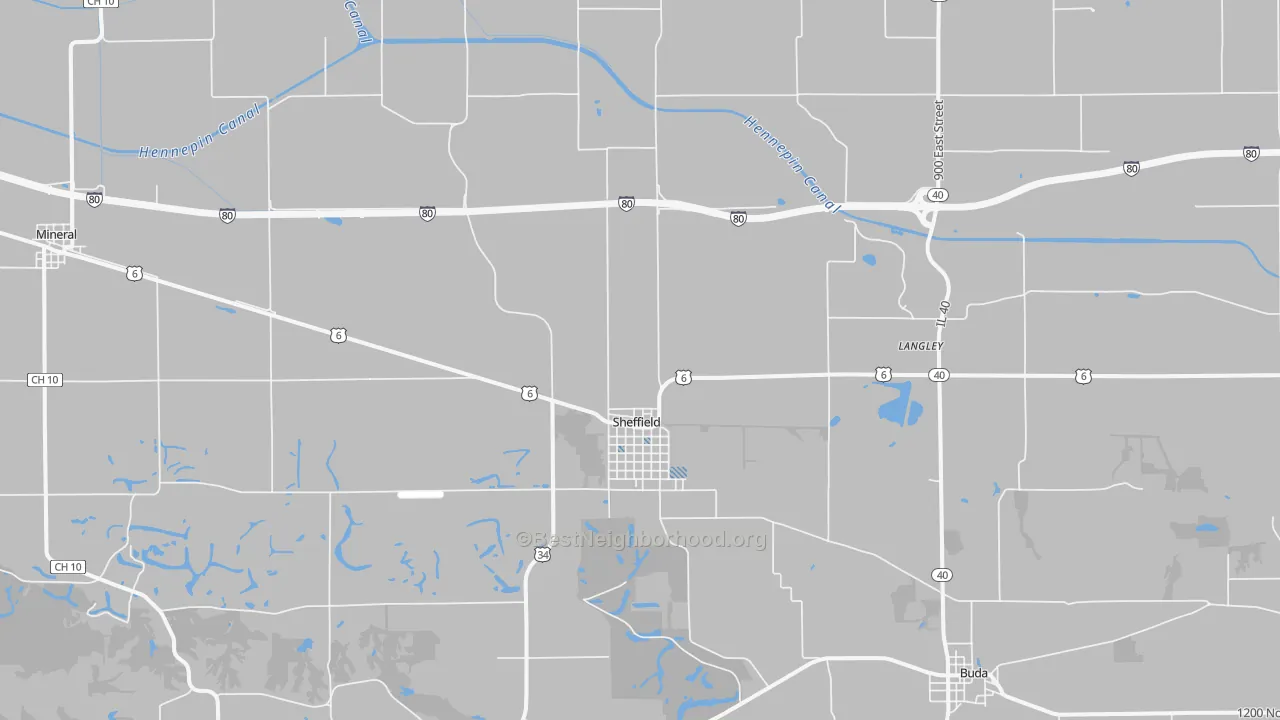 Transit Grade map of Sheffield, IL