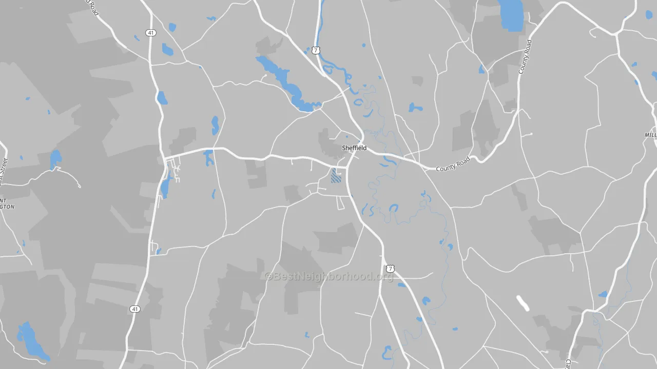 Transit Grade map of Sheffield, MA