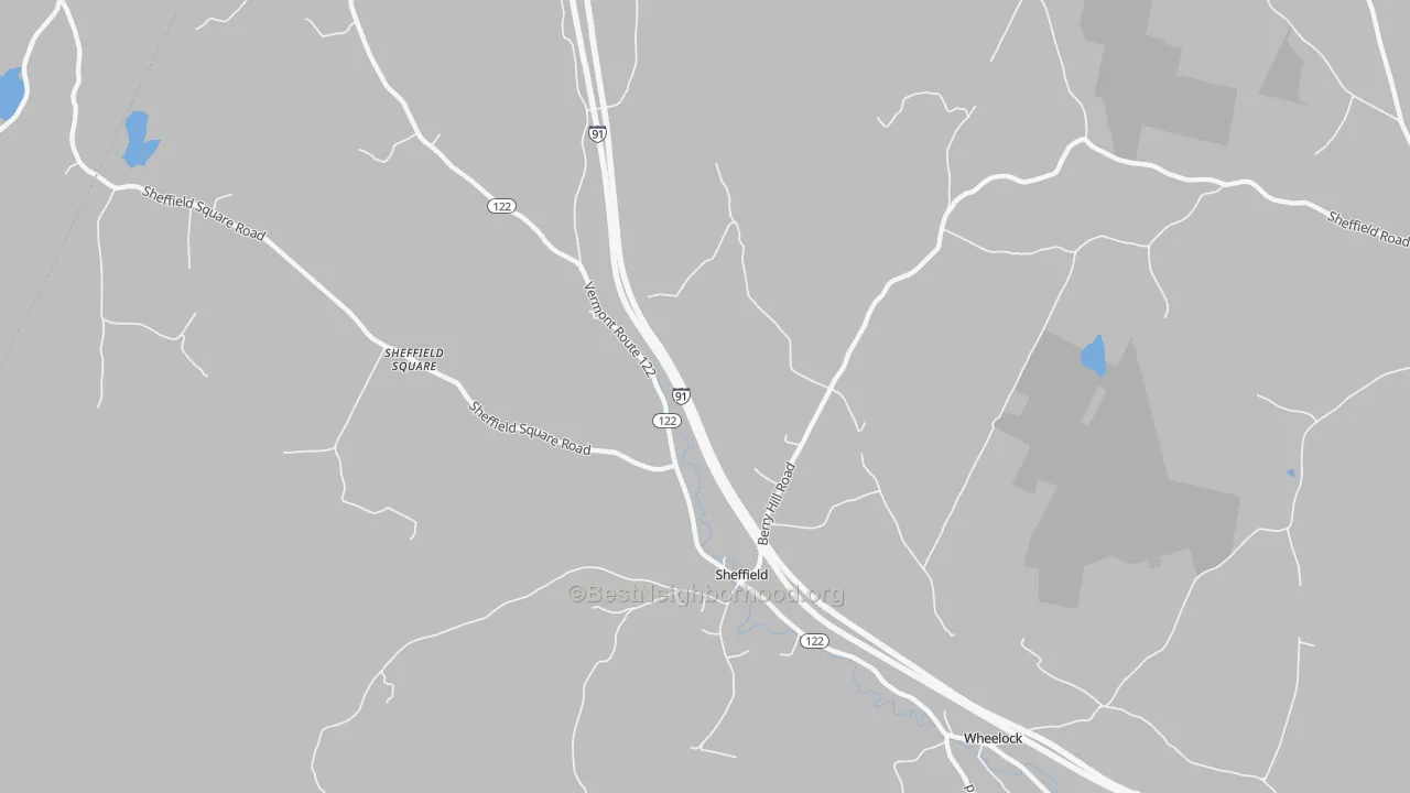 Transit Grade map of Sheffield, VT
