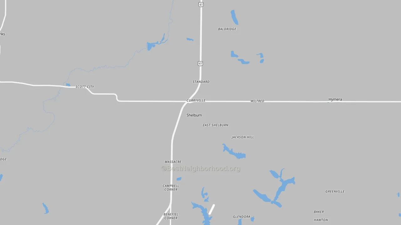 Transit Grade map of Shelburn, IN