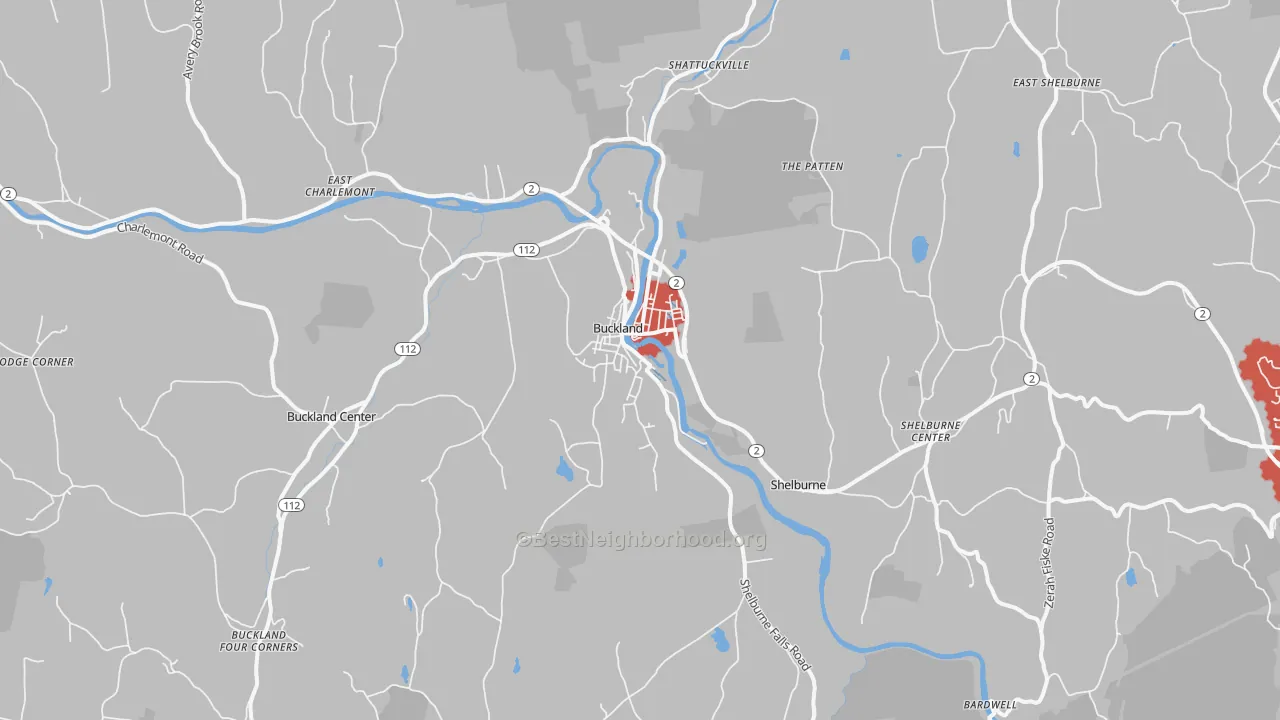 Transit Grade map of Shelburne Falls, MA