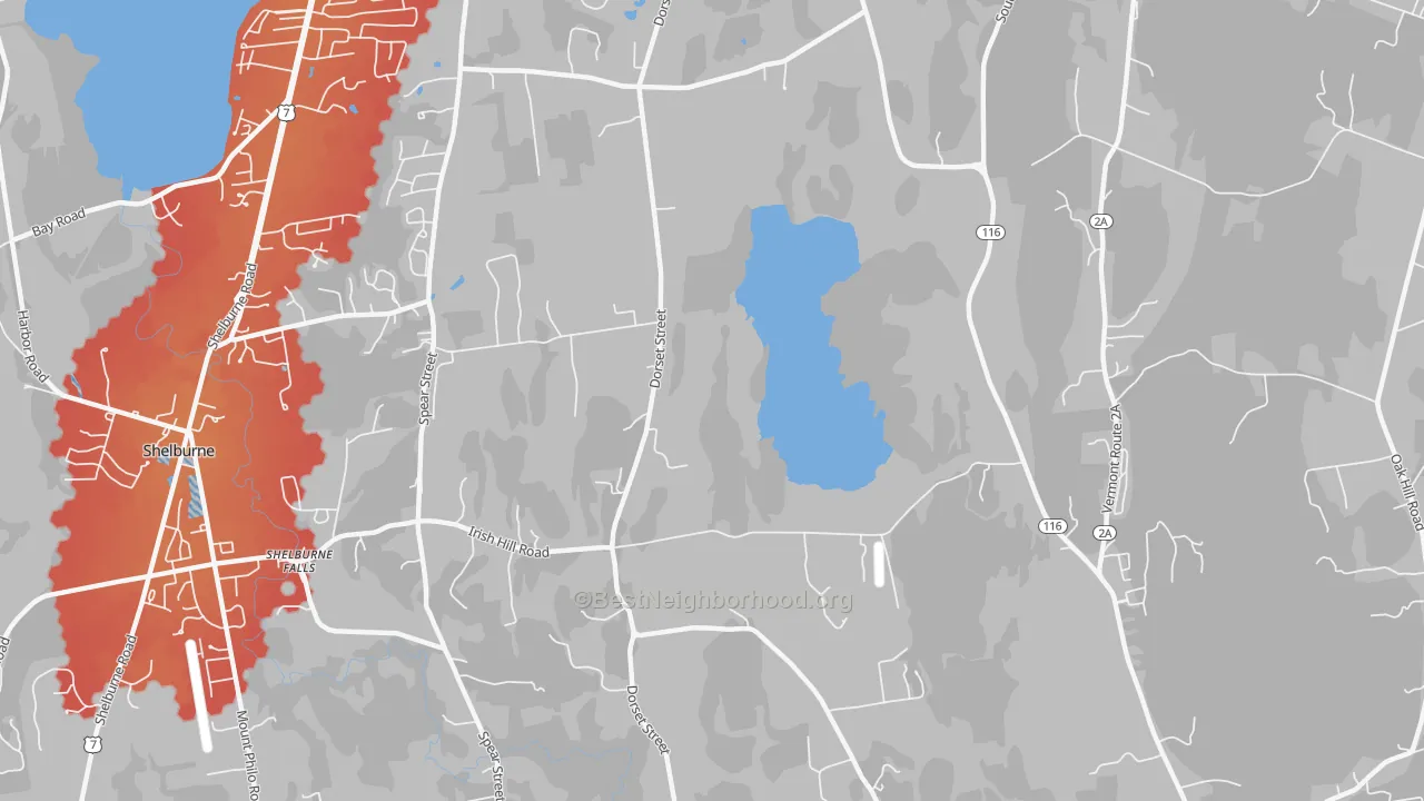 Transit Grade map of Shelburne Falls, VT