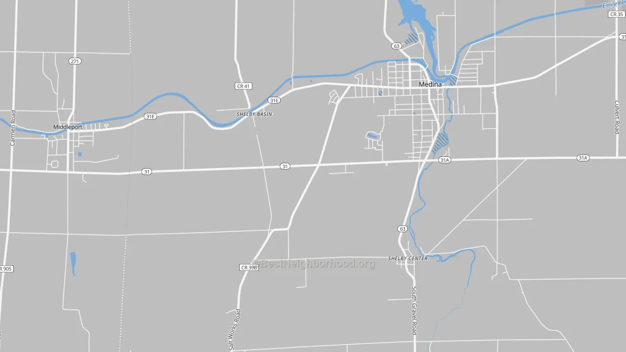 Transit Grade map of Shelby Basin, NY