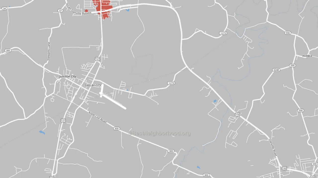 Transit Grade map of Shelby City, KY