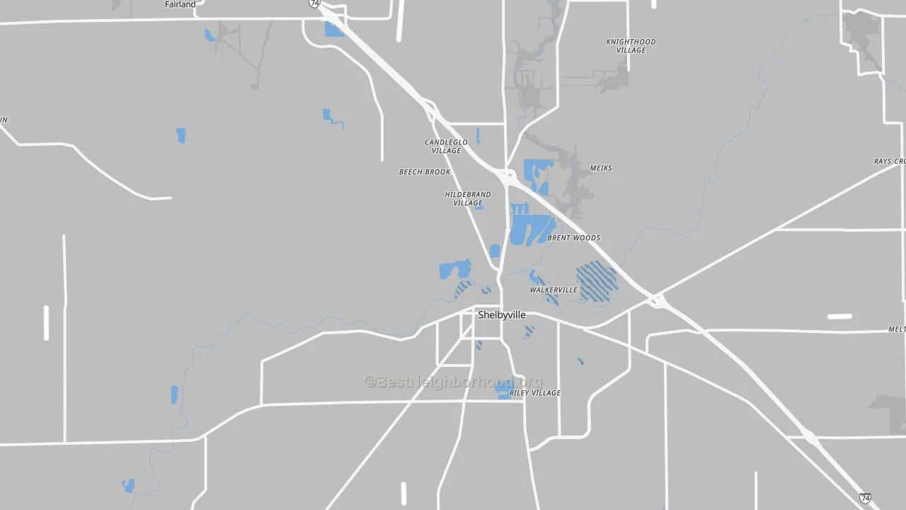 Transit Grade map of Shelby County, IN