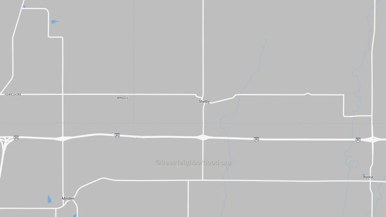 Transit Grade map of Shelby, IA
