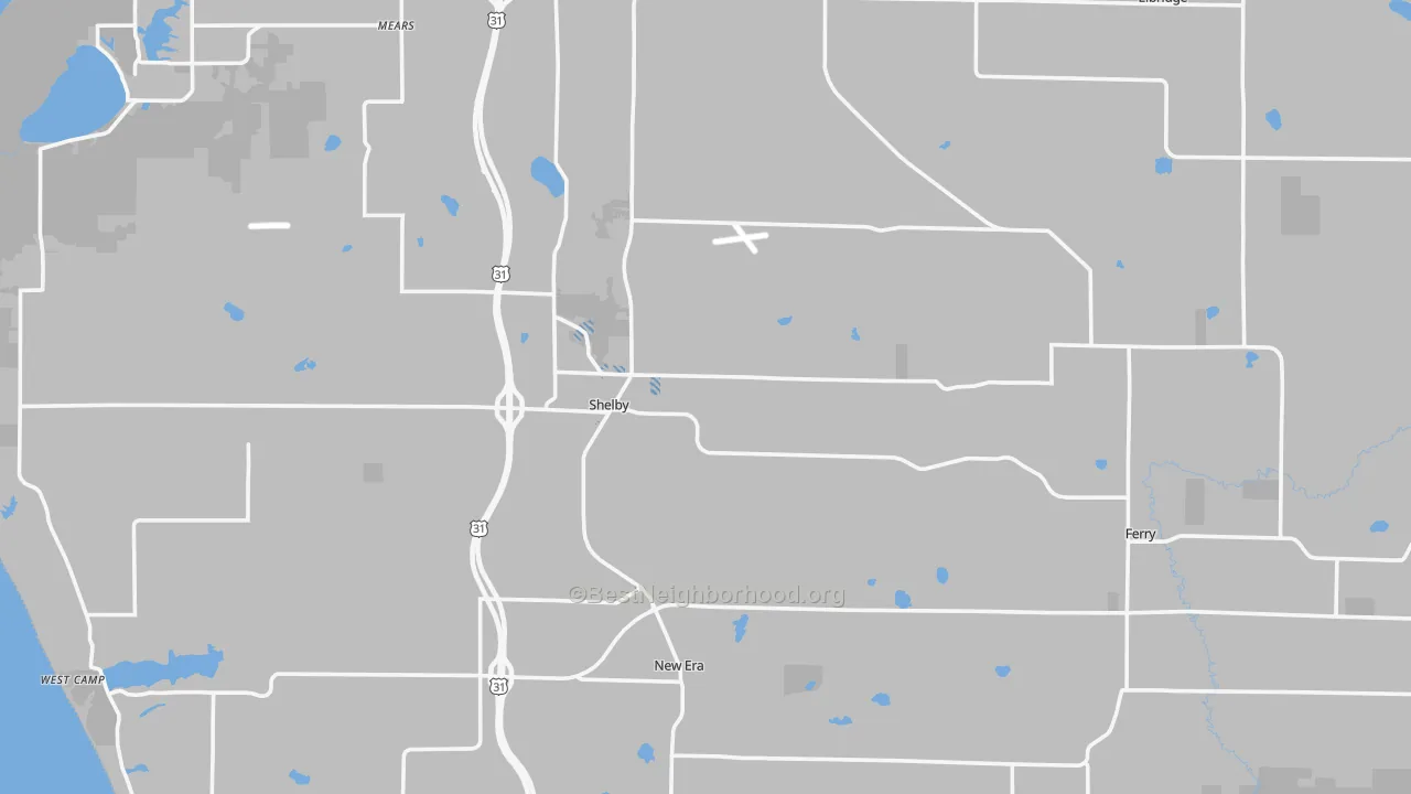 Transit Grade map of Shelby, MI