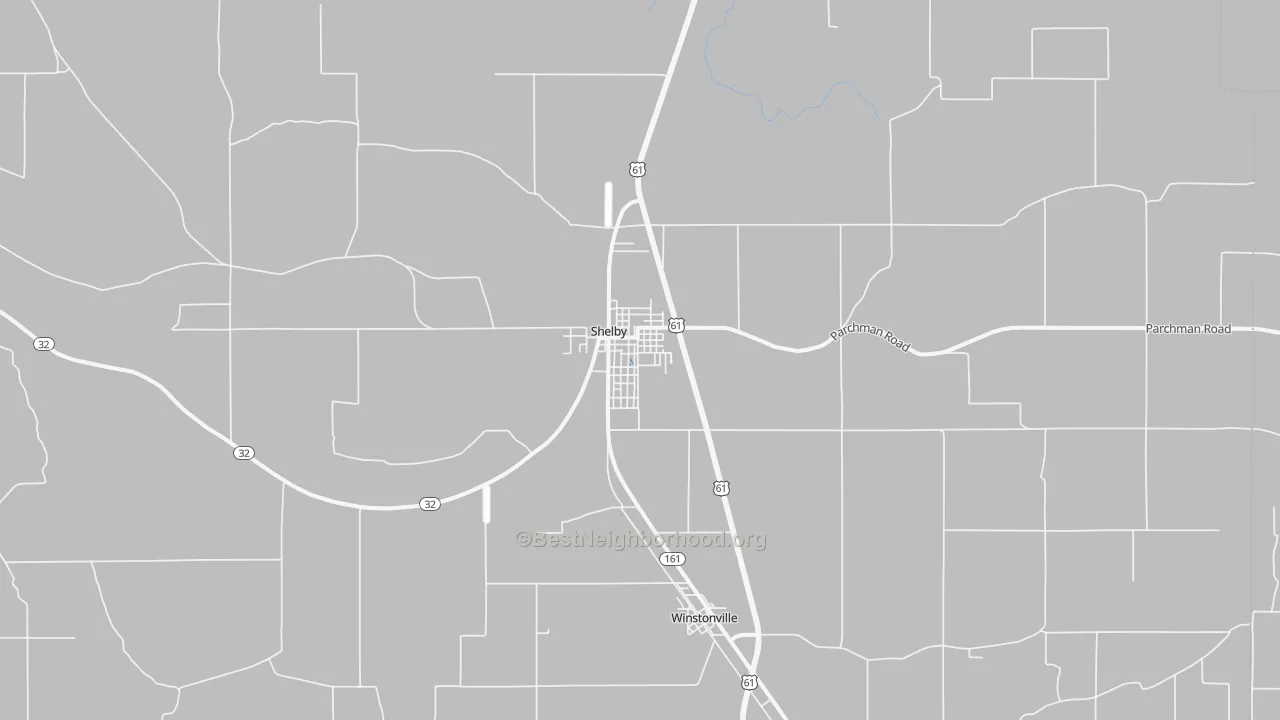 Transit Grade map of Shelby, MS