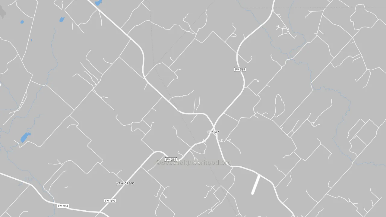 Transit Grade map of Shelby, TX