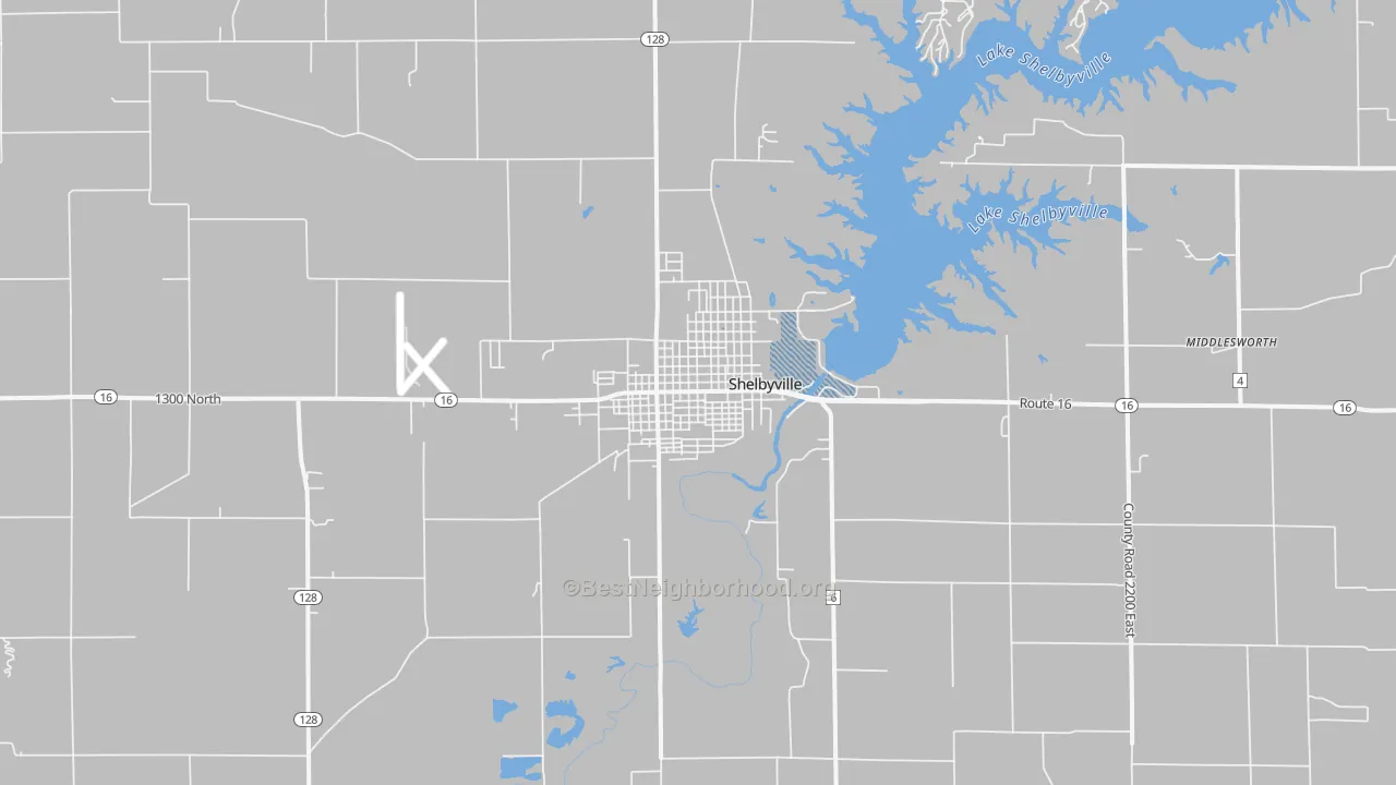 Transit Grade map of Shelbyville, IL