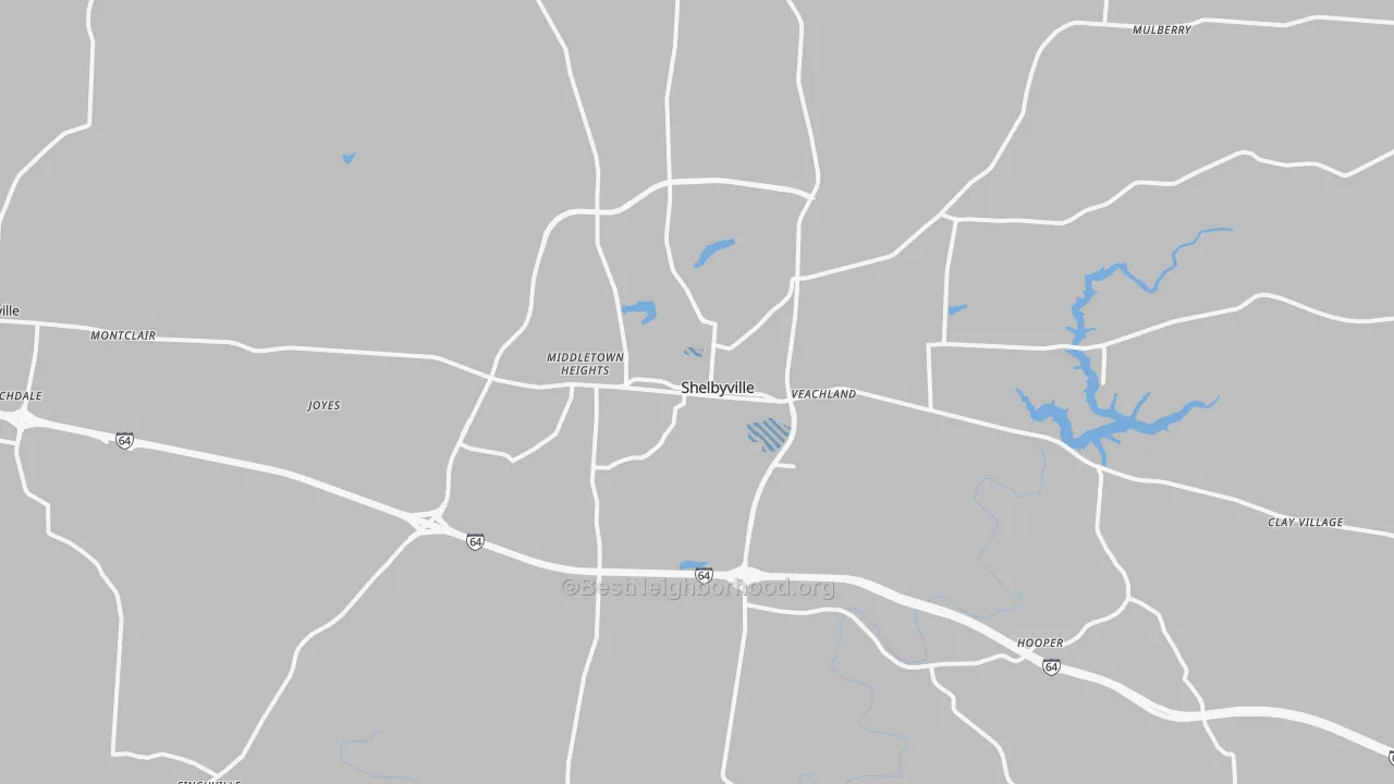 Transit Grade map of Shelbyville, KY