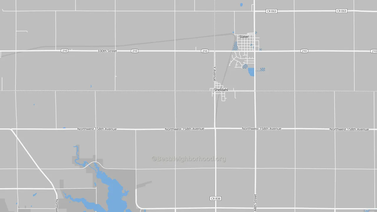Transit Grade map of Sheldahl, IA
