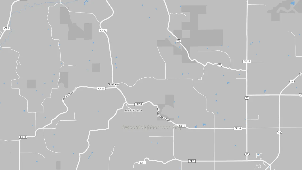 Transit Grade map of Sheldon, MN