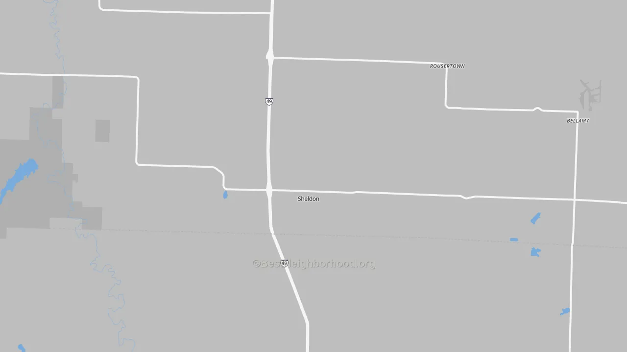 Transit Grade map of Sheldon, MO