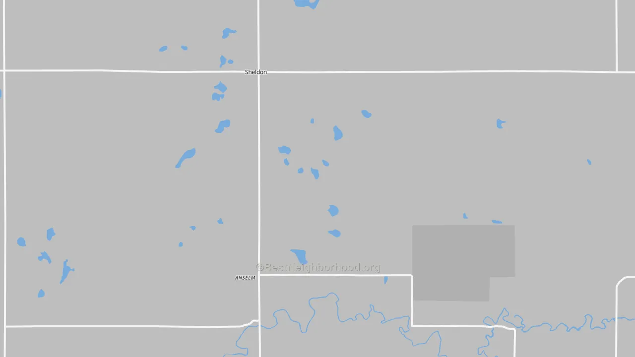 Transit Grade map of Sheldon, ND