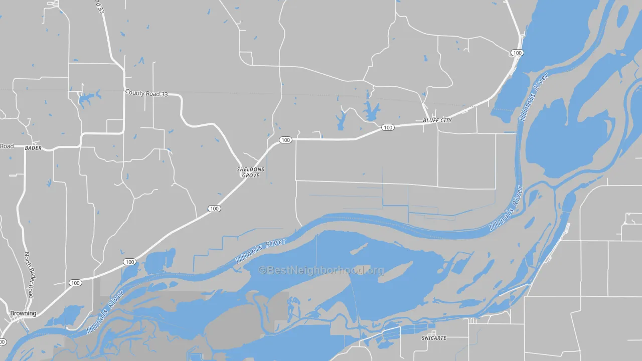 Transit Grade map of Sheldons Grove, IL