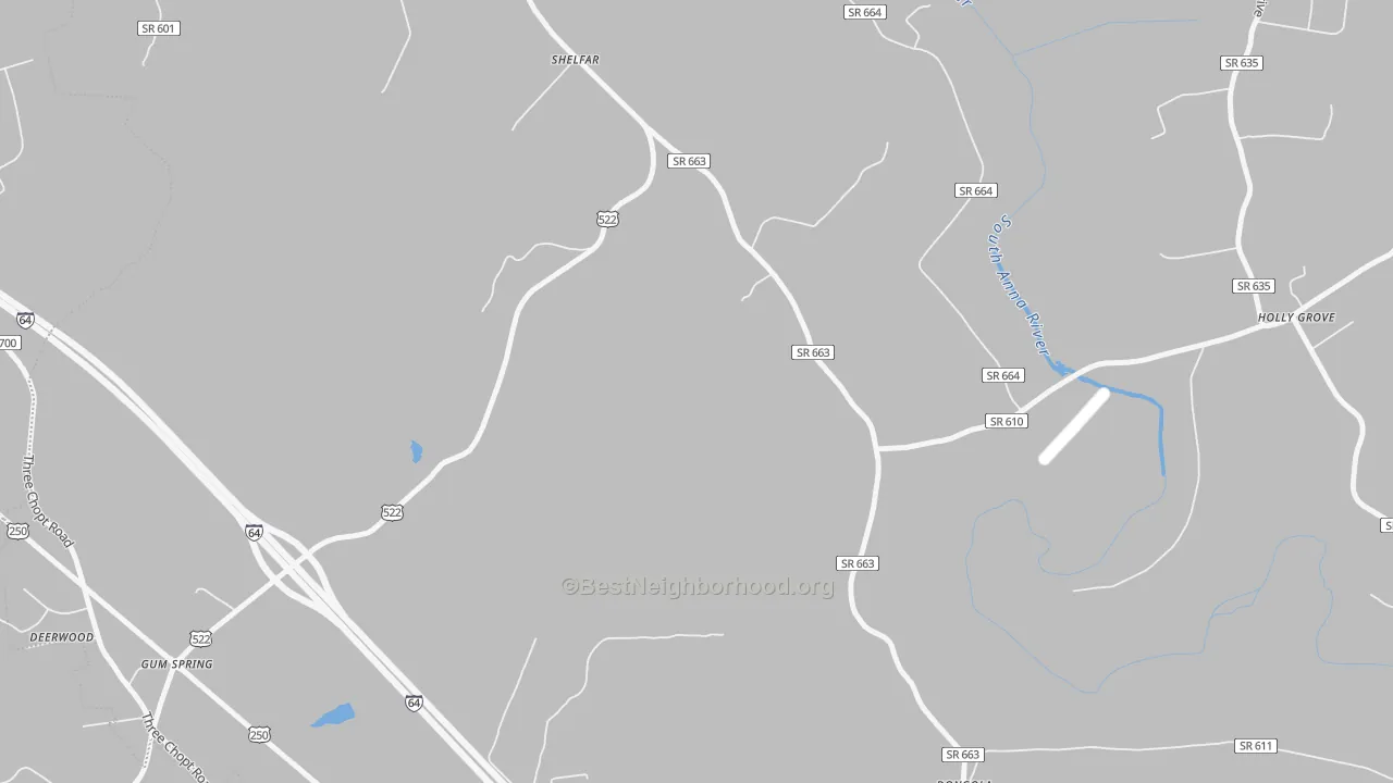Transit Grade map of Shelfar, VA
