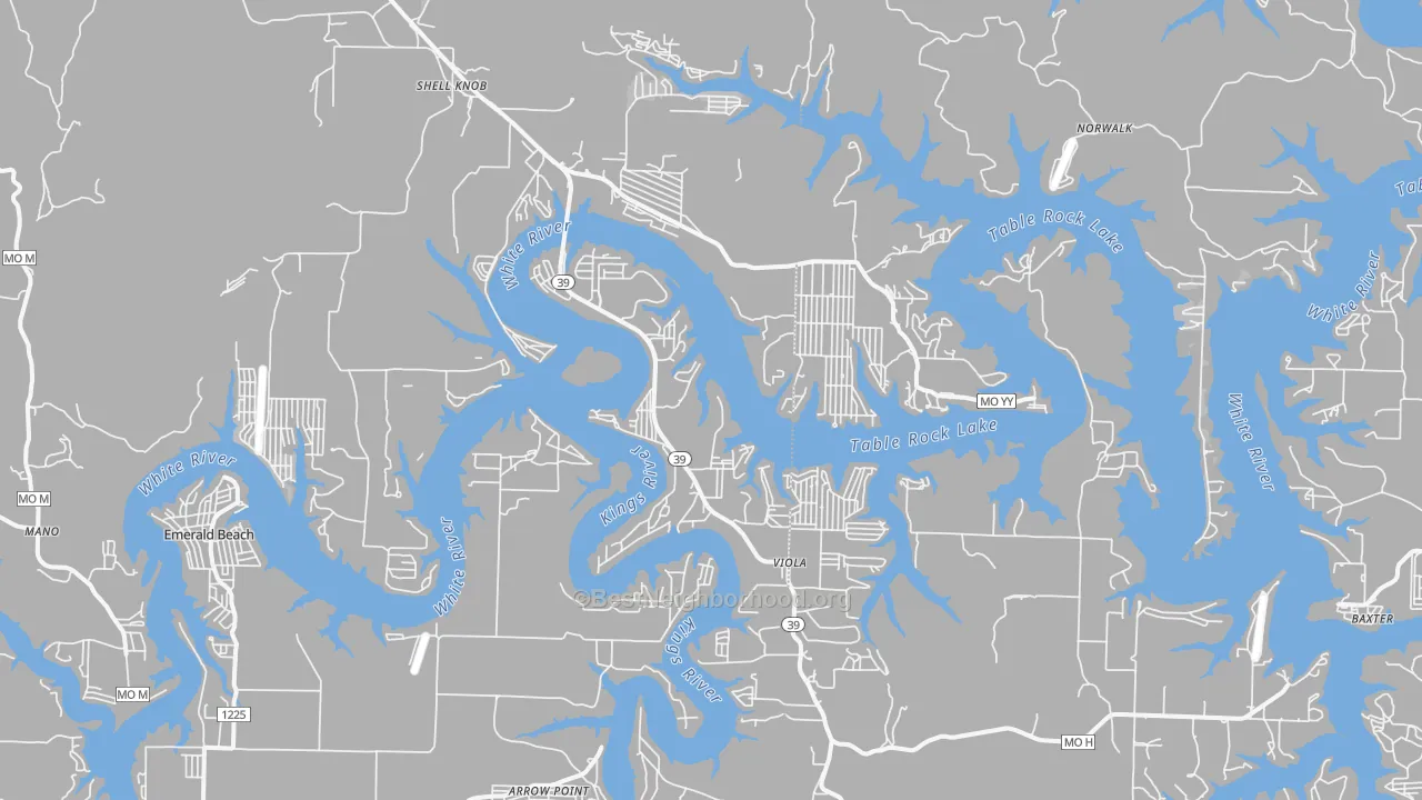 Transit Grade map of Shell Knob, MO