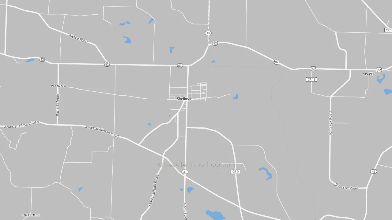 Transit Grade map of Shellman, GA