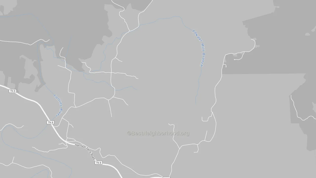 Transit Grade map of Shellsford, TN