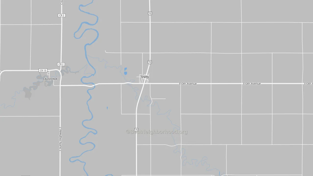 Transit Grade map of Shelly, MN