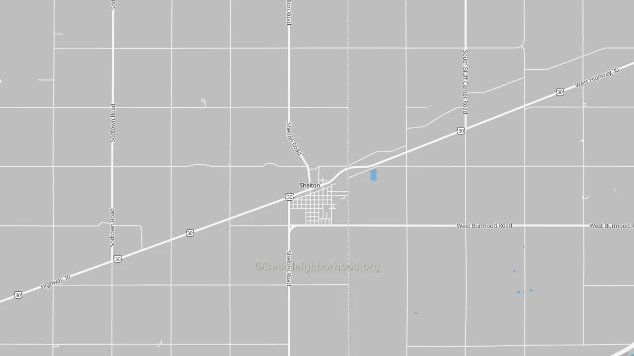 Transit Grade map of Shelton, NE
