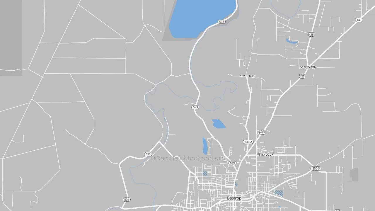Transit Grade map of Sheltons, LA