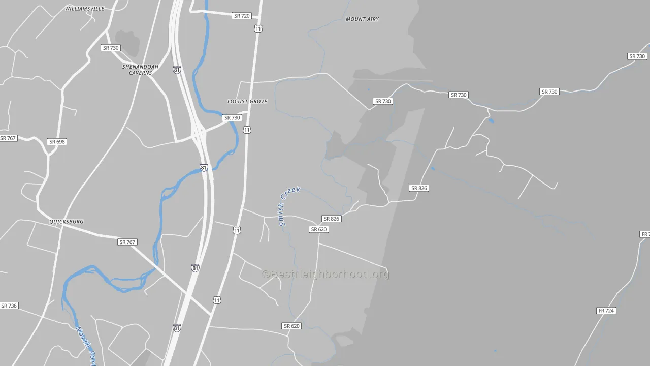 Transit Grade map of Shenandoah Caverns, VA