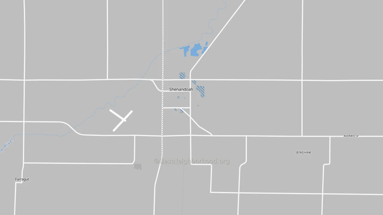 Transit Grade map of Shenandoah, IA