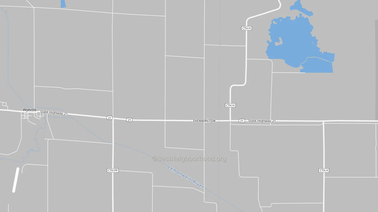 Transit Grade map of Shennington, WI