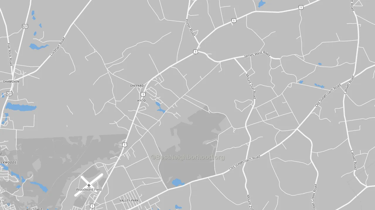 Transit Grade map of Shepard, SC