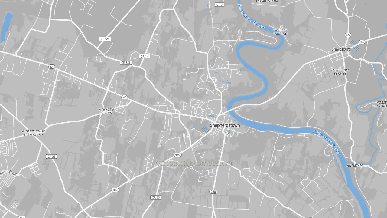 Transit Grade map of Shepherdstown, WV