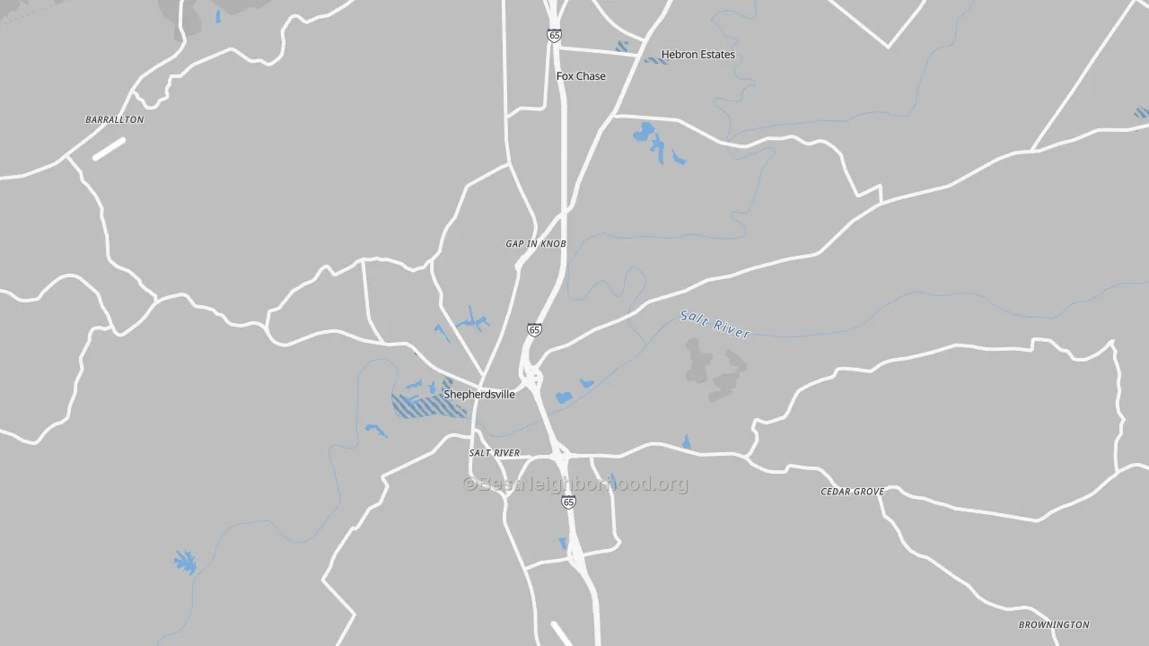 Transit Grade map of Shepherdsville, KY