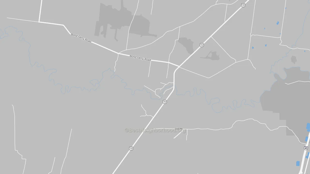 Transit Grade map of Shepp, TN