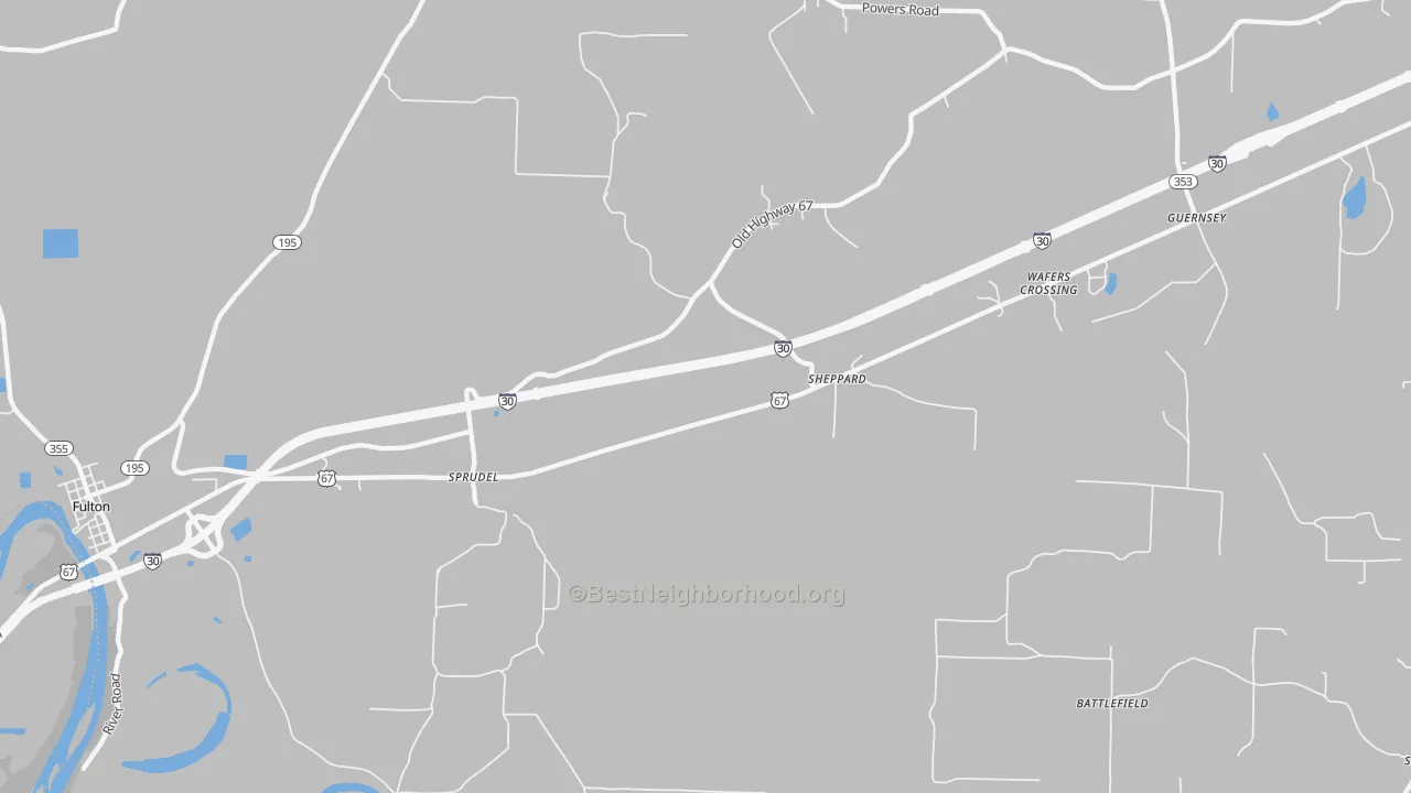 Transit Grade map of Sheppard, AR