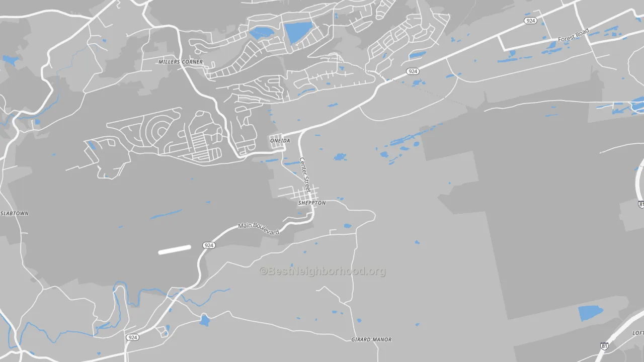 Transit Grade map of Sheppton, PA