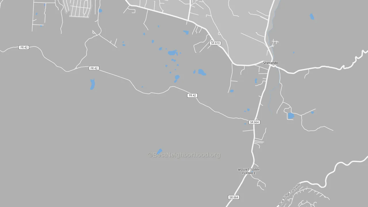 Transit Grade map of Sherando, VA