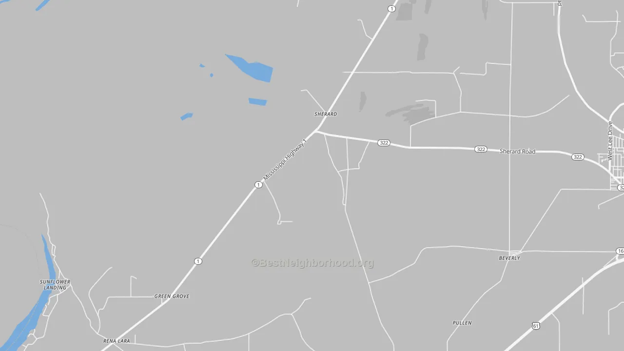 Transit Grade map of Sherard, MS